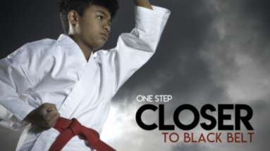 Post card - one step closer to black belt